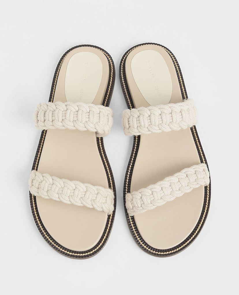 CHARLES & KEITH - Giày sandal nữ quai ngang Rope Slide