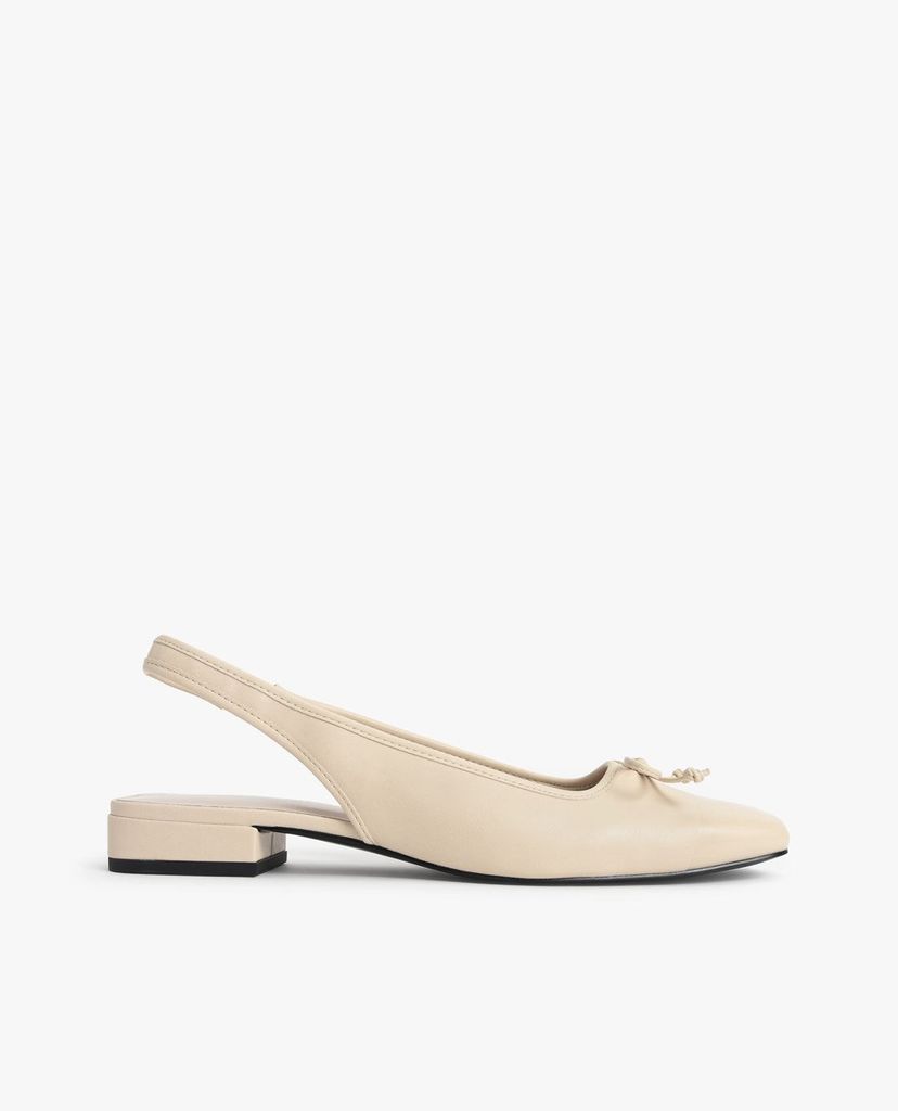 CHARLES & KEITH - Giày búp bê nữ mũi vuông Bow Slingback
