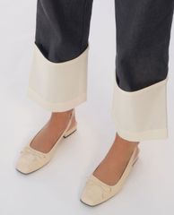 CHARLES & KEITH - Giày búp bê nữ mũi vuông Bow Slingback