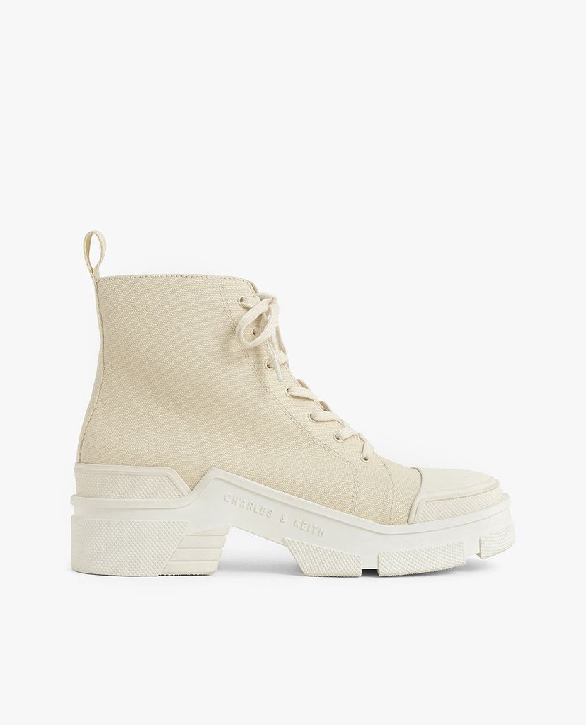 CHARLES & KEITH - Giày boots nữ thắt dây Lace Up Ankle