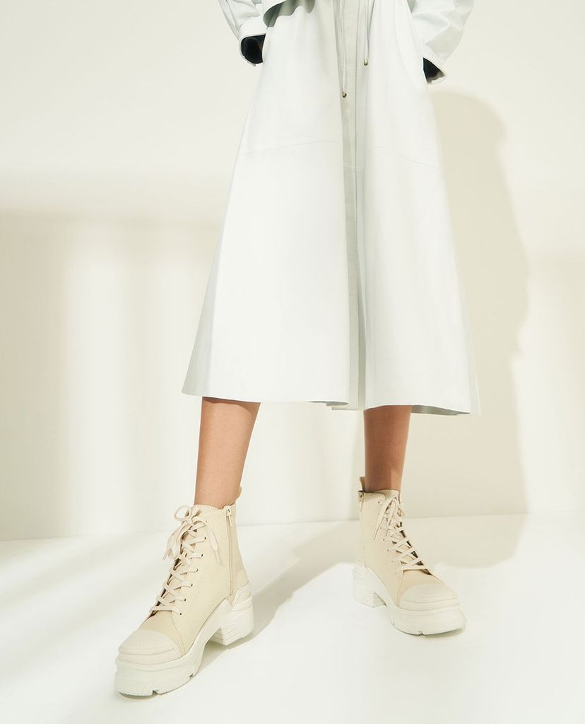 CHARLES & KEITH - Giày boots nữ thắt dây Lace Up Ankle