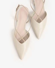 CHARLES & KEITH - Giày đế bệt mũi nhọn dây chéo Strappy Ballerina