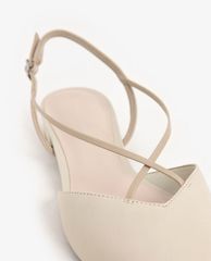 CHARLES & KEITH - Giày đế bệt mũi nhọn dây chéo Strappy Ballerina