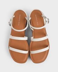 CHARLES & KEITH - Giày đế xuồng dây mảnh Strappy Flatform