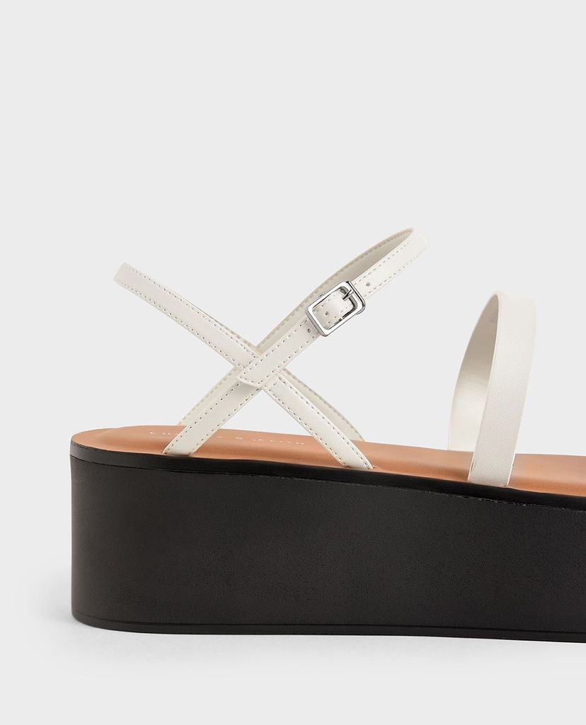 CHARLES & KEITH - Giày đế xuồng dây mảnh Strappy Flatform