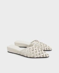 CHARLES & KEITH - Giày đế xuồng nữ mũi nhọn Woven