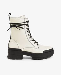 CHARLES & KEITH - Giày boots nữ thắt dây Combat Boots