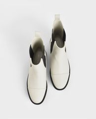CHARLES & KEITH - Giày boots nữ đế dày Chunky Sole Chelsea