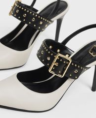CHARLES & KEITH - Giày cao gót mũi nhọn đính hạt Studded