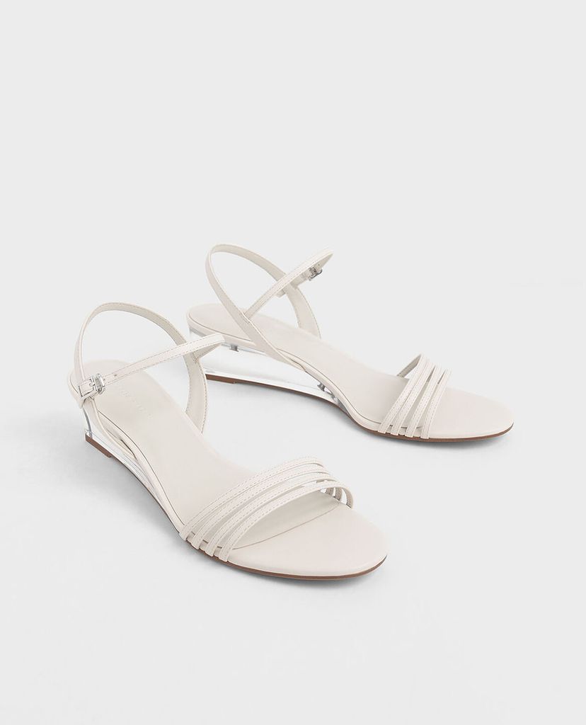 CHARLES & KEITH - Giày đế xuồng quai mảnh Ankle Strap Clear