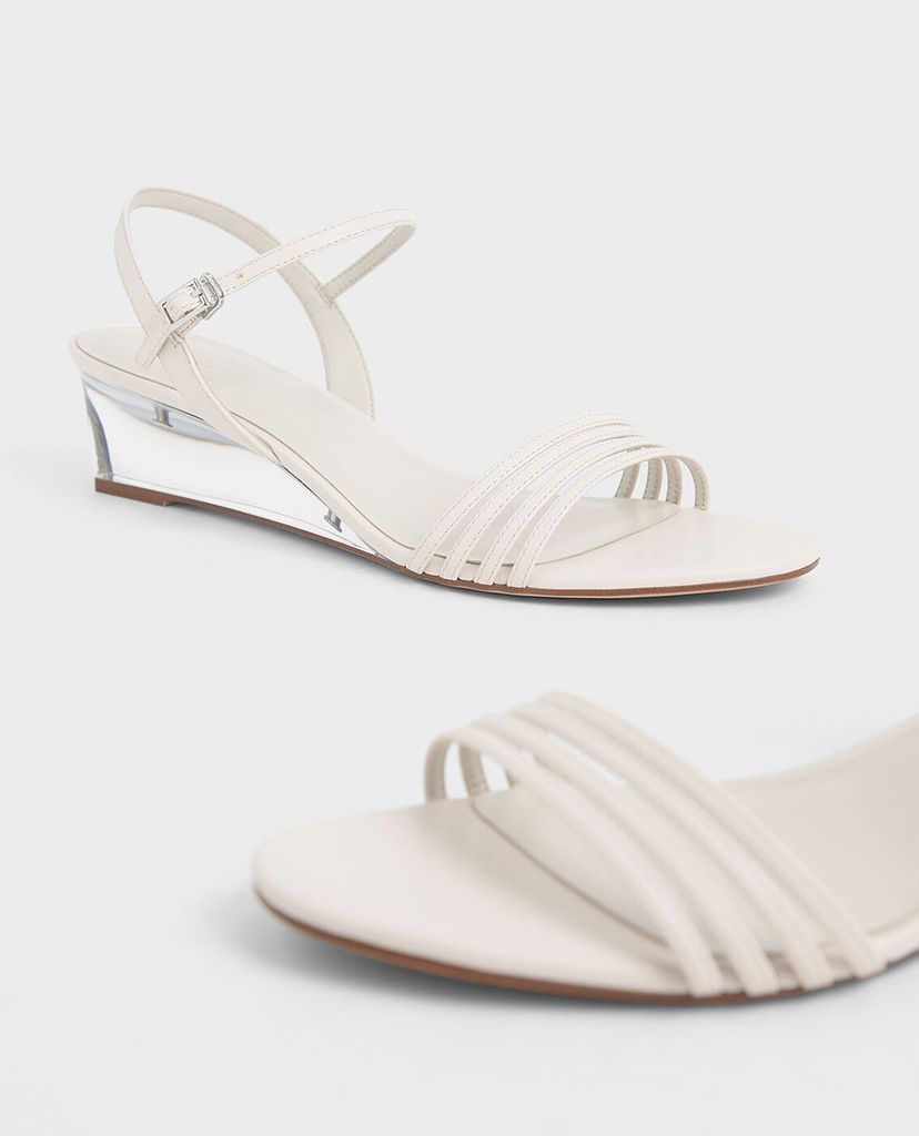 CHARLES & KEITH - Giày đế xuồng quai mảnh Ankle Strap Clear