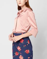 GIGI - Áo sơ mi nữ cổ bẻ tay dài Fitted Slit Cuff
