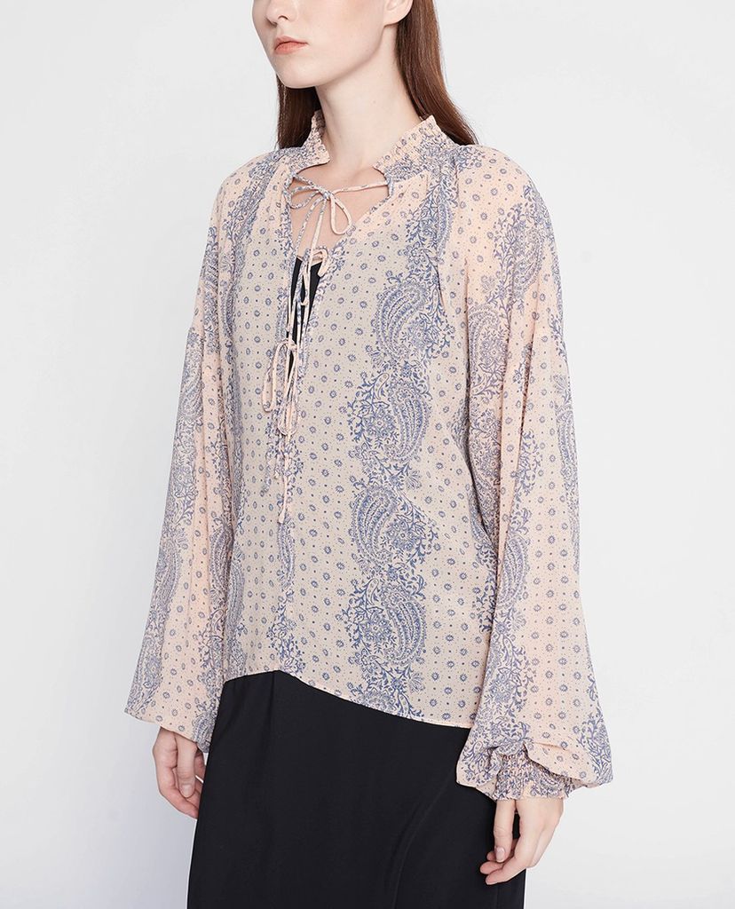 GIGI - Áo kiểu nữ phom suông tay dài Boho