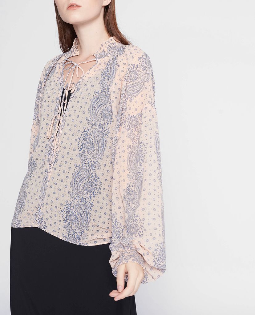 GIGI - Áo kiểu nữ phom suông tay dài Boho