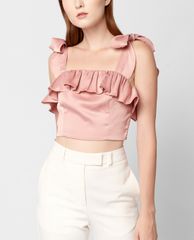 GIGI - Áo croptop nữ hai dây Ruffle Tie Camisole