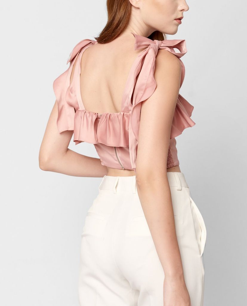 GIGI - Áo croptop nữ hai dây Ruffle Tie Camisole