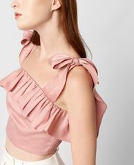 GIGI - Áo croptop nữ hai dây Ruffle Tie Camisole