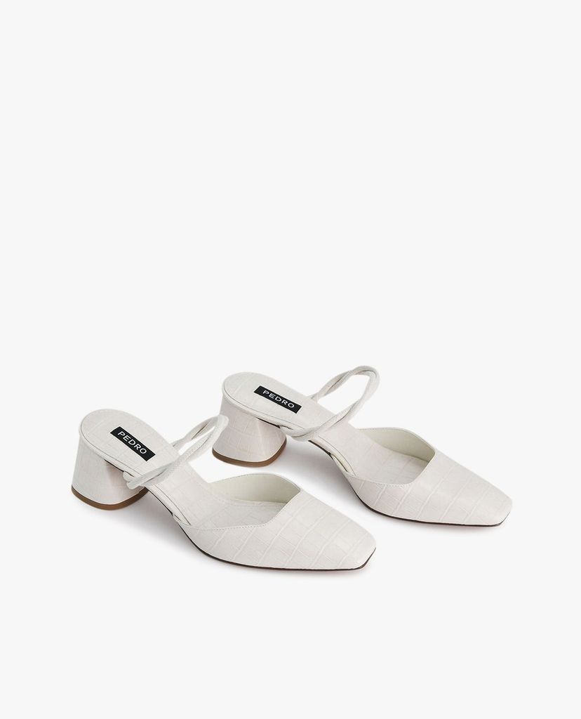 PEDRO - Giày cao gót mũi vuông Croc Effect Heeled