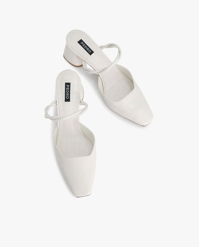 PEDRO - Giày cao gót mũi vuông Croc Effect Heeled