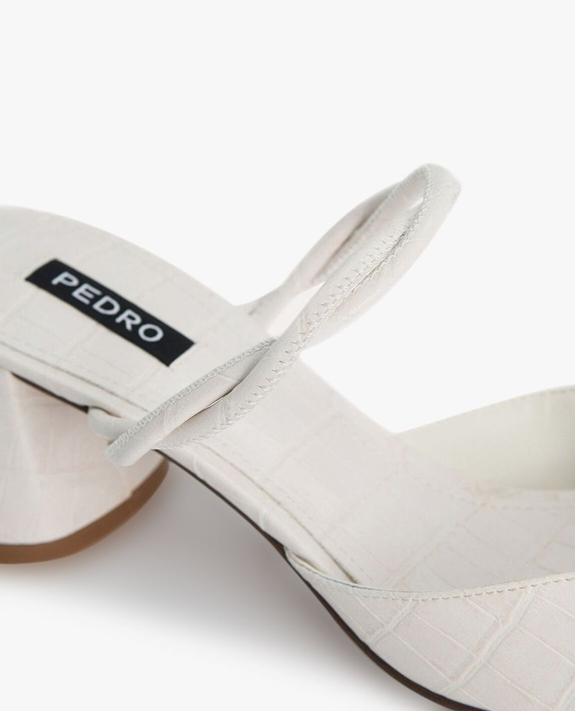 PEDRO - Giày cao gót mũi vuông Croc Effect Heeled