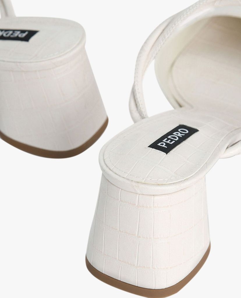 PEDRO - Giày cao gót mũi vuông Croc Effect Heeled