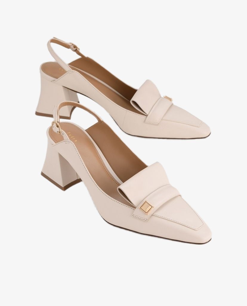 PEDRO - Giày cao gót mũi nhọn đế vuông Embellished Leather