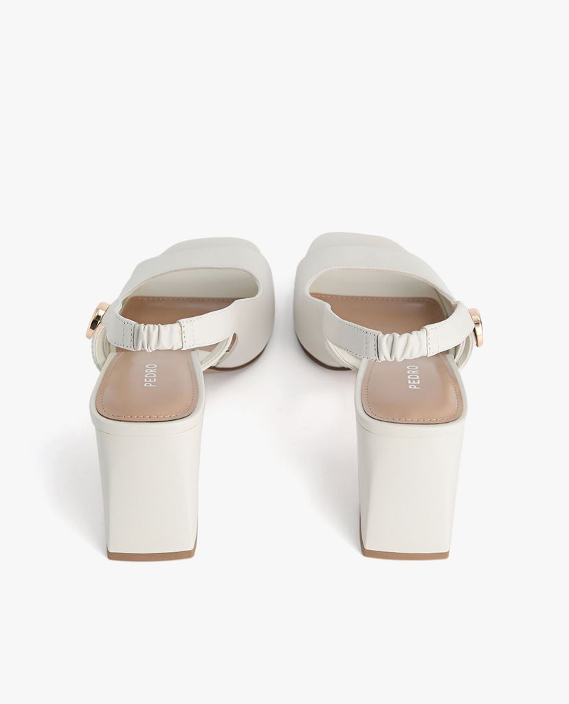 PEDRO - Giày cao gót đế vuông Leather Slingback