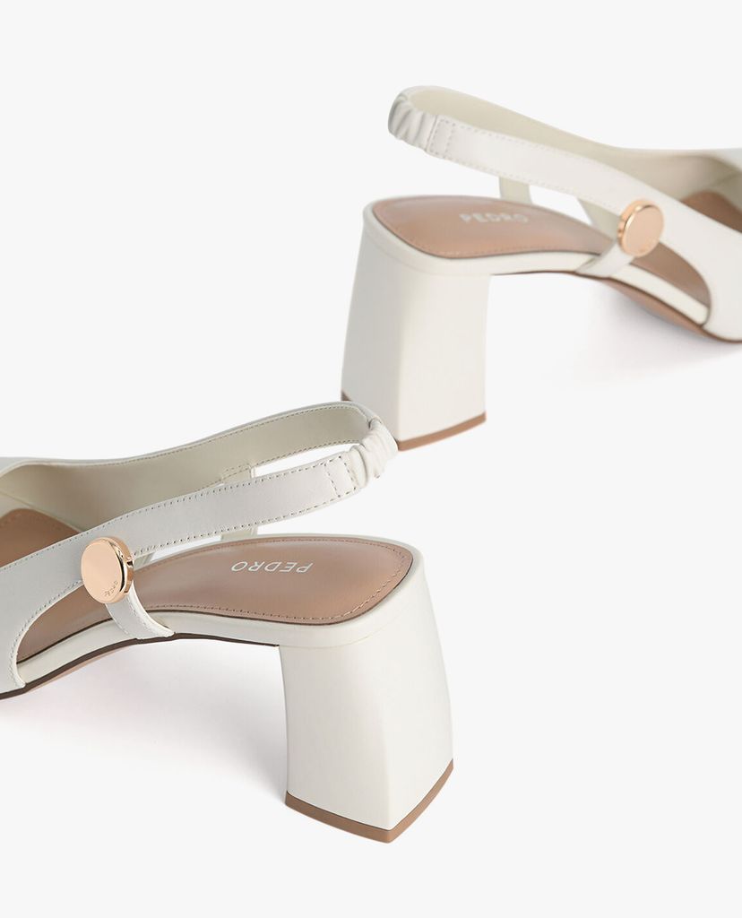 PEDRO - Giày cao gót đế vuông Leather Slingback