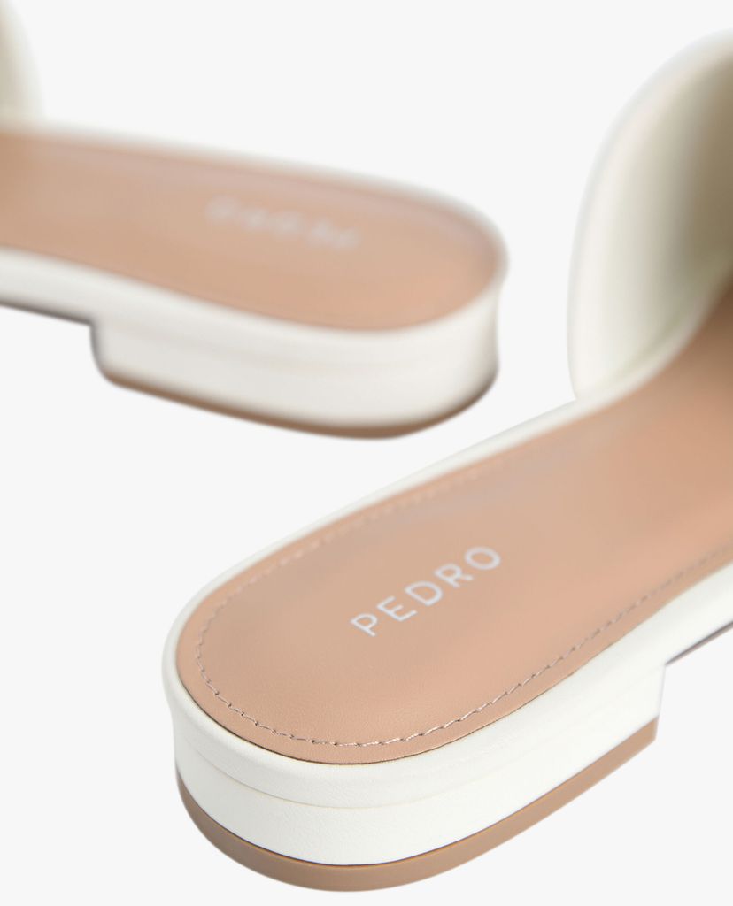 PEDRO - Giày sandals nữ quai ngang phối khóa thời trang