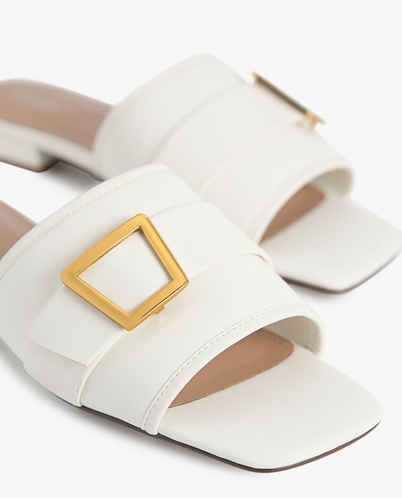 PEDRO - Giày sandals nữ quai ngang phối khóa thời trang