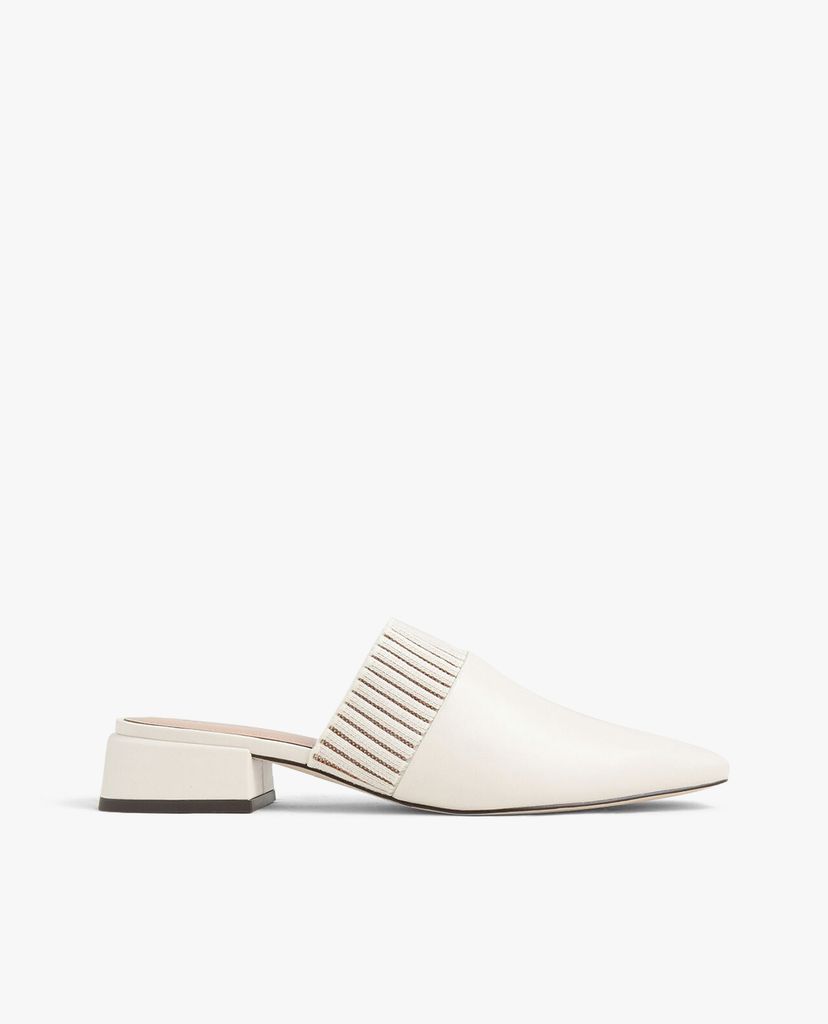 PEDRO - Giày mules nữ mũi nhọn Knitted Trimmed