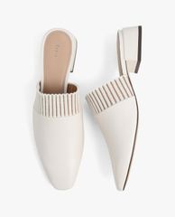 PEDRO - Giày mules nữ mũi nhọn Knitted Trimmed