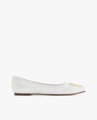 PEDRO - Giày đế bệt nữ mũi tròn Octagon Buckle Ballerina Leather