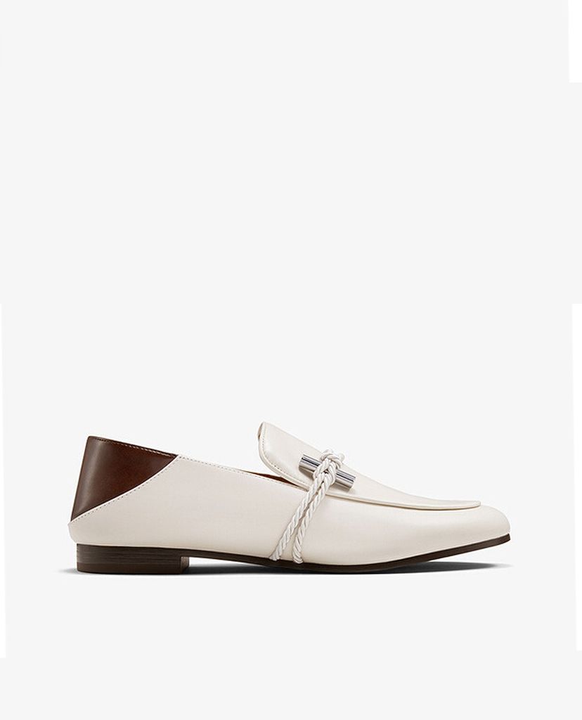 PEDRO - Giày đế bệt mũi nhọn phối dây Rope Detailed Leather Mules