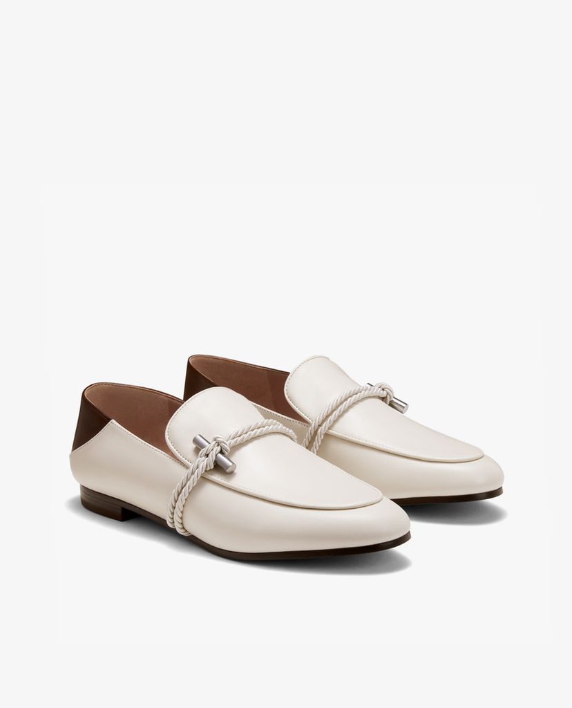 PEDRO - Giày đế bệt mũi nhọn phối dây Rope Detailed Leather Mules