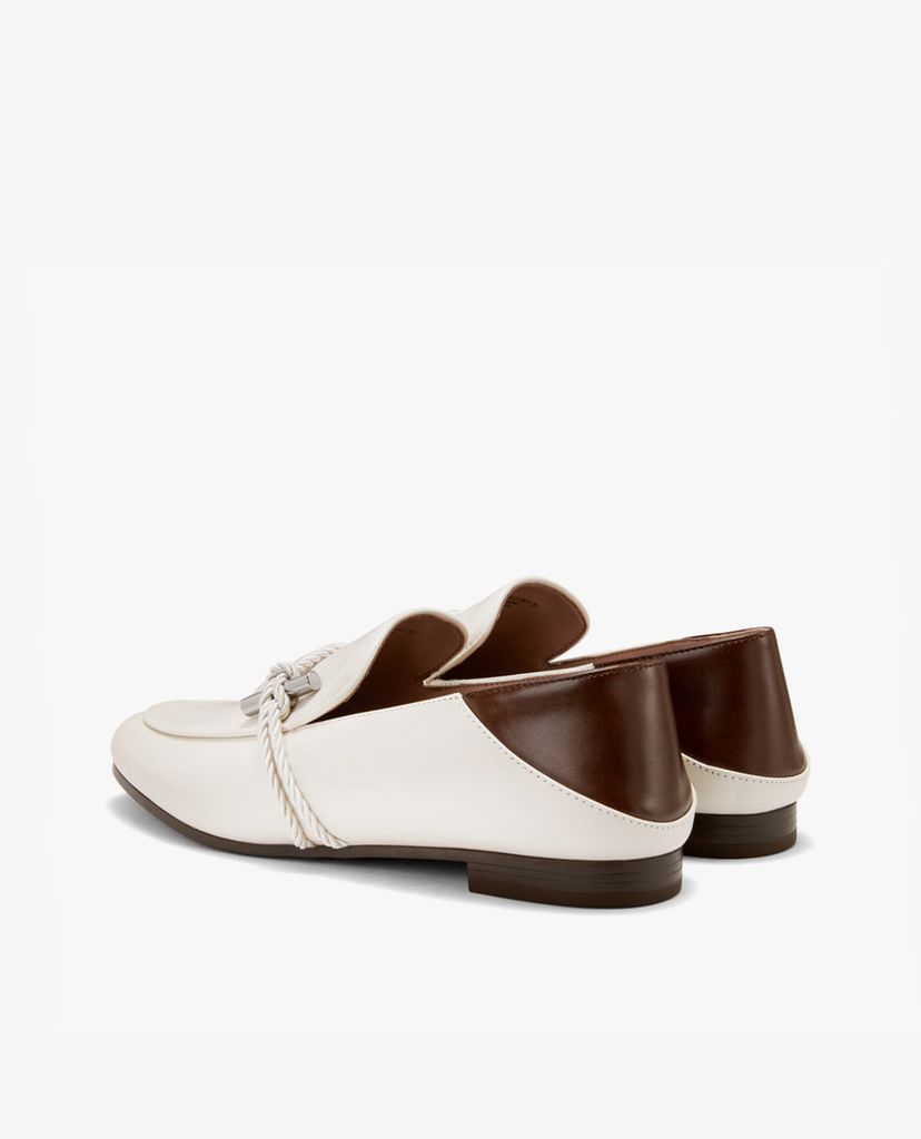 PEDRO - Giày đế bệt mũi nhọn phối dây Rope Detailed Leather Mules