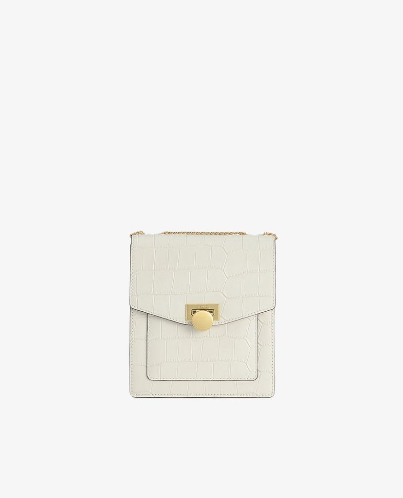 PEDRO - Túi đeo chéo nữ phom vuông Croc Effect Leather Shoulder