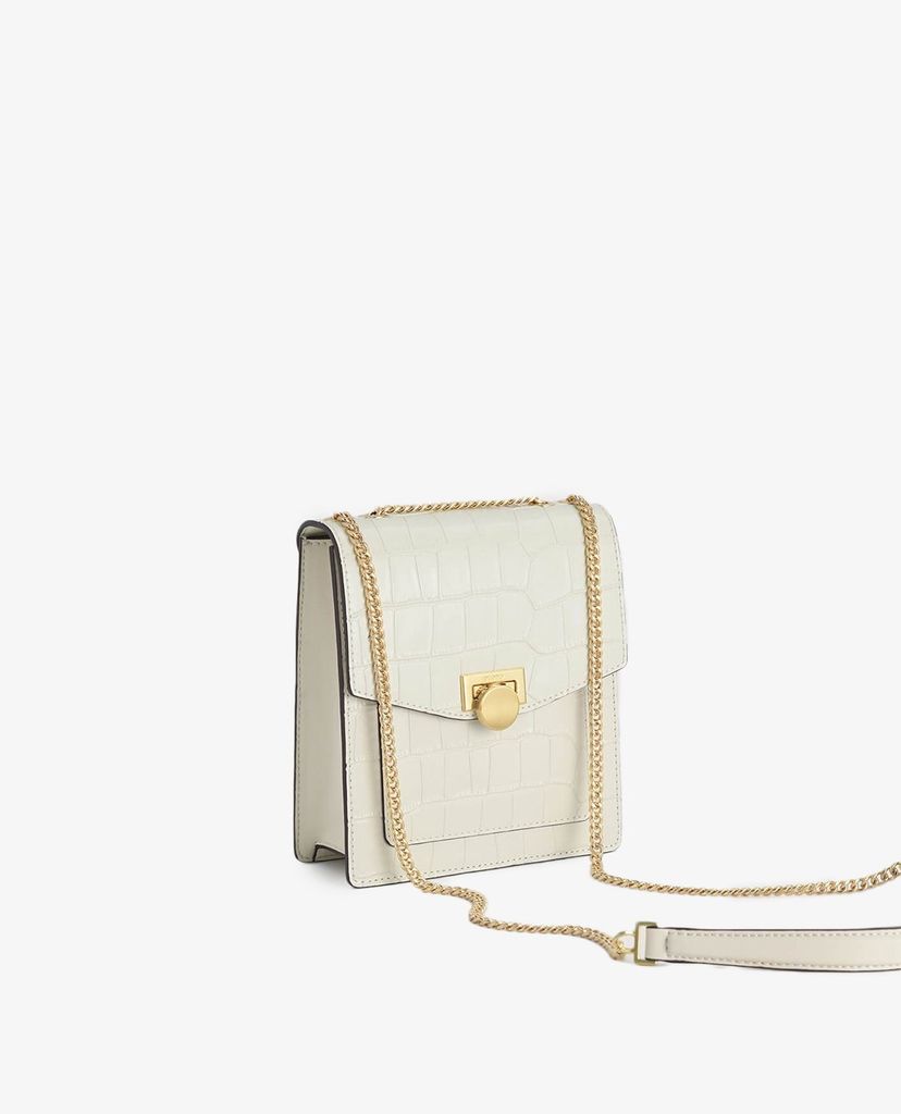 PEDRO - Túi đeo chéo nữ phom vuông Croc Effect Leather Shoulder