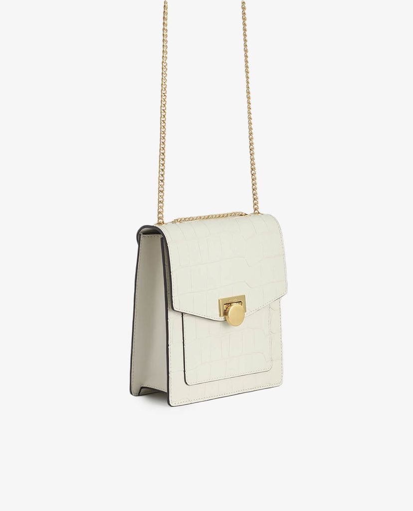 PEDRO - Túi đeo chéo nữ phom vuông Croc Effect Leather Shoulder