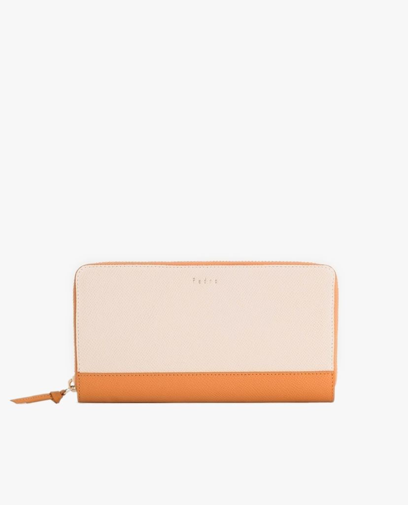 PEDRO - Ví nữ chữ nhật phom dài Leather Bi Fold