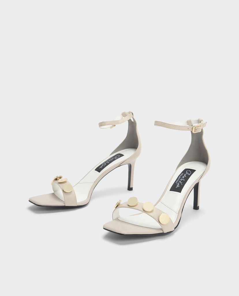CHARLES & KEITH - Giày cao gót quai ngang Chrome Button