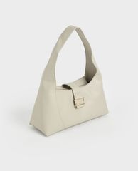 CHARLES & KEITH - Túi đeo vai nữ chữ nhật Leather Hobo