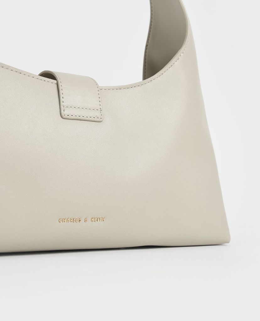 CHARLES & KEITH - Túi đeo vai nữ chữ nhật Leather Hobo