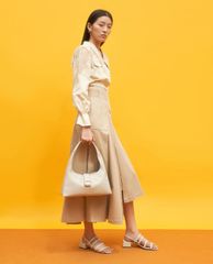 CHARLES & KEITH - Túi đeo vai nữ chữ nhật Leather Hobo