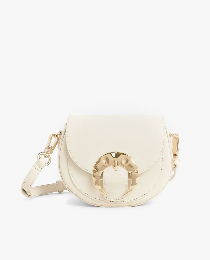 CHARLES & KEITH - Túi đeo chéo nữ Leather Saddle