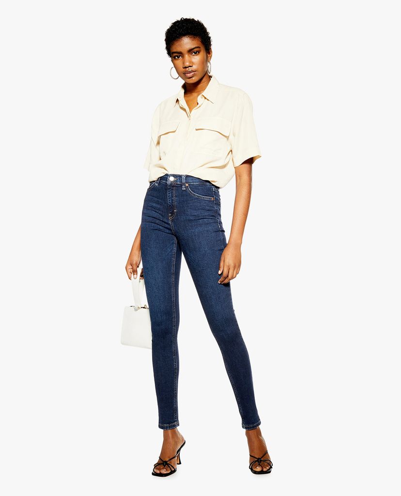 TOPSHOP - Quần jeans nữ phom ôm Indigo Jamie