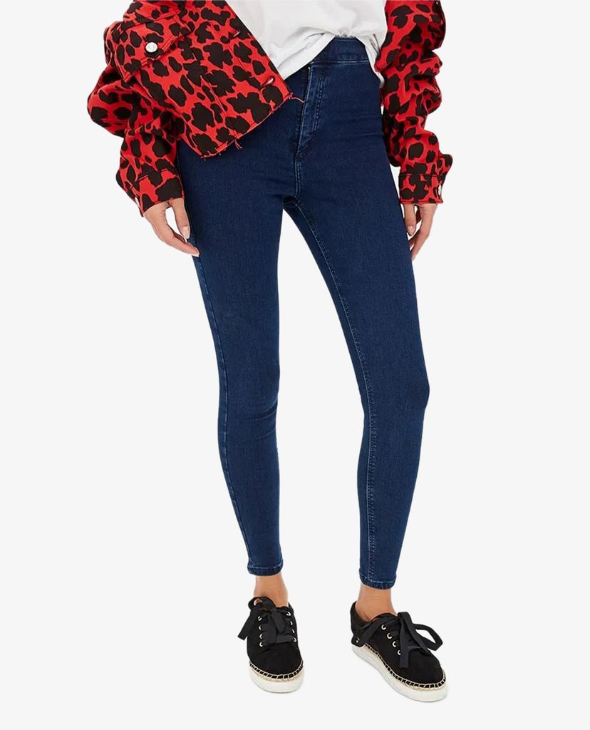 TOPSHOP - Quần jeans nữ lưng cao phom skinny