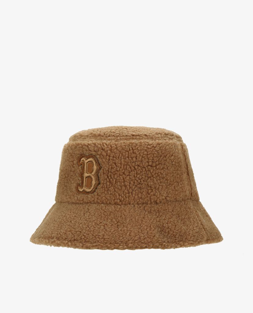 MLB - Nón bucket phối lông Custard Cream