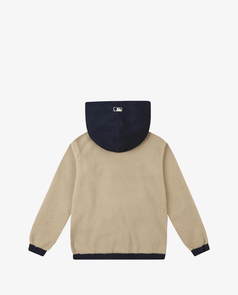 MLB - Áo hoodie tay dài phối mũ thời trang Fleece Color Contrast