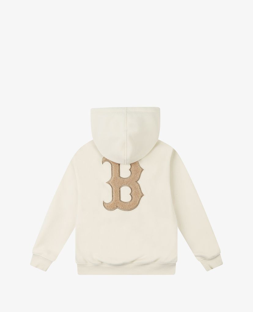 MLB - Áo hoodie tay dài phối zip Fleece Fleece Big Logo
